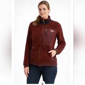 Mountain Hardwear Burgundy Fleece Jacket | Zip Pockets | Women’s Medium